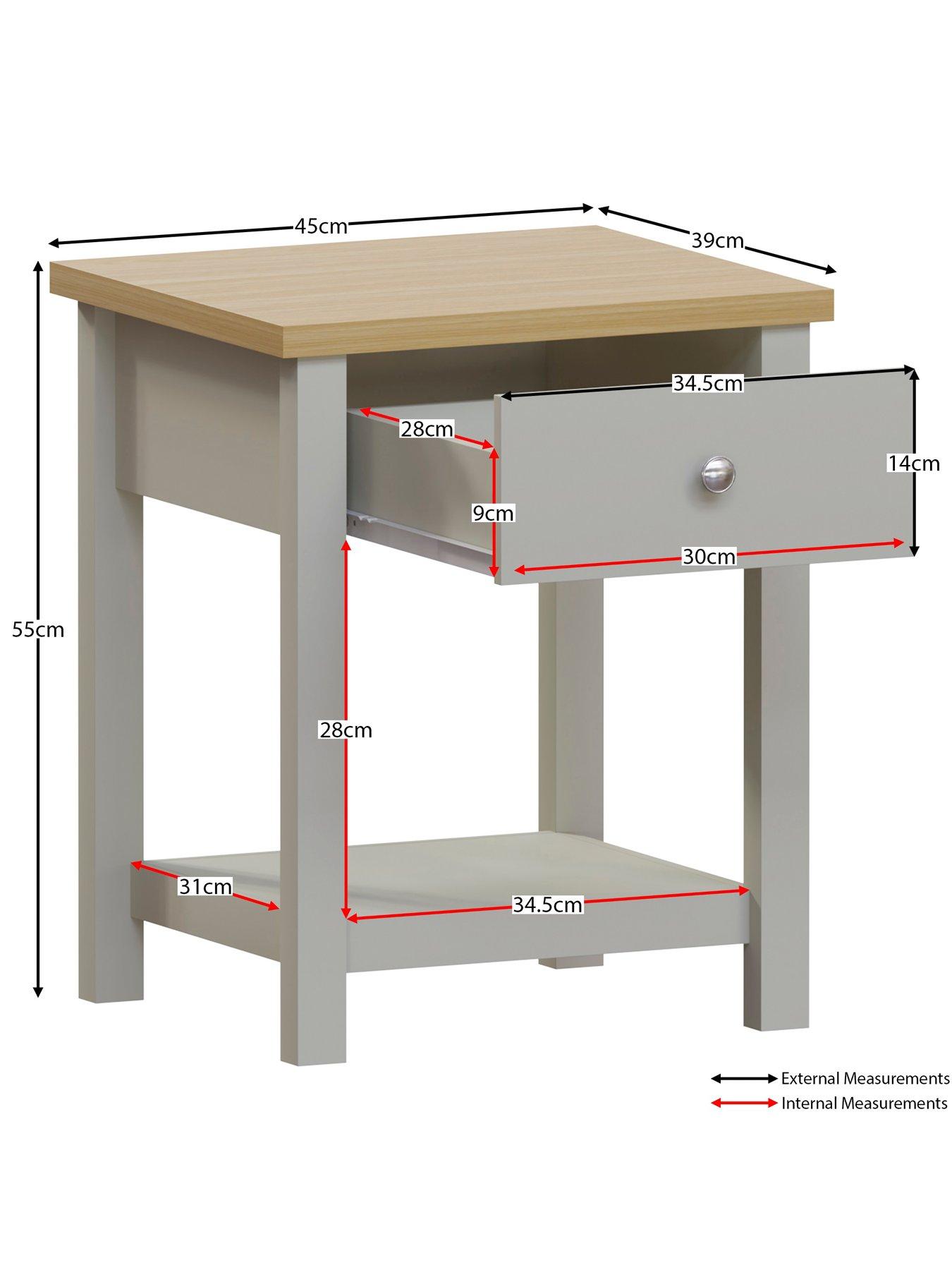  image of vida-designs-arlington-1-drawer-side-table-grey
