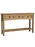  image of vida-designs-corona-solid-pinenbsp3-drawer-console-table
