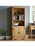  image of vida-designs-corona-solid-pine-2-door-bookcase