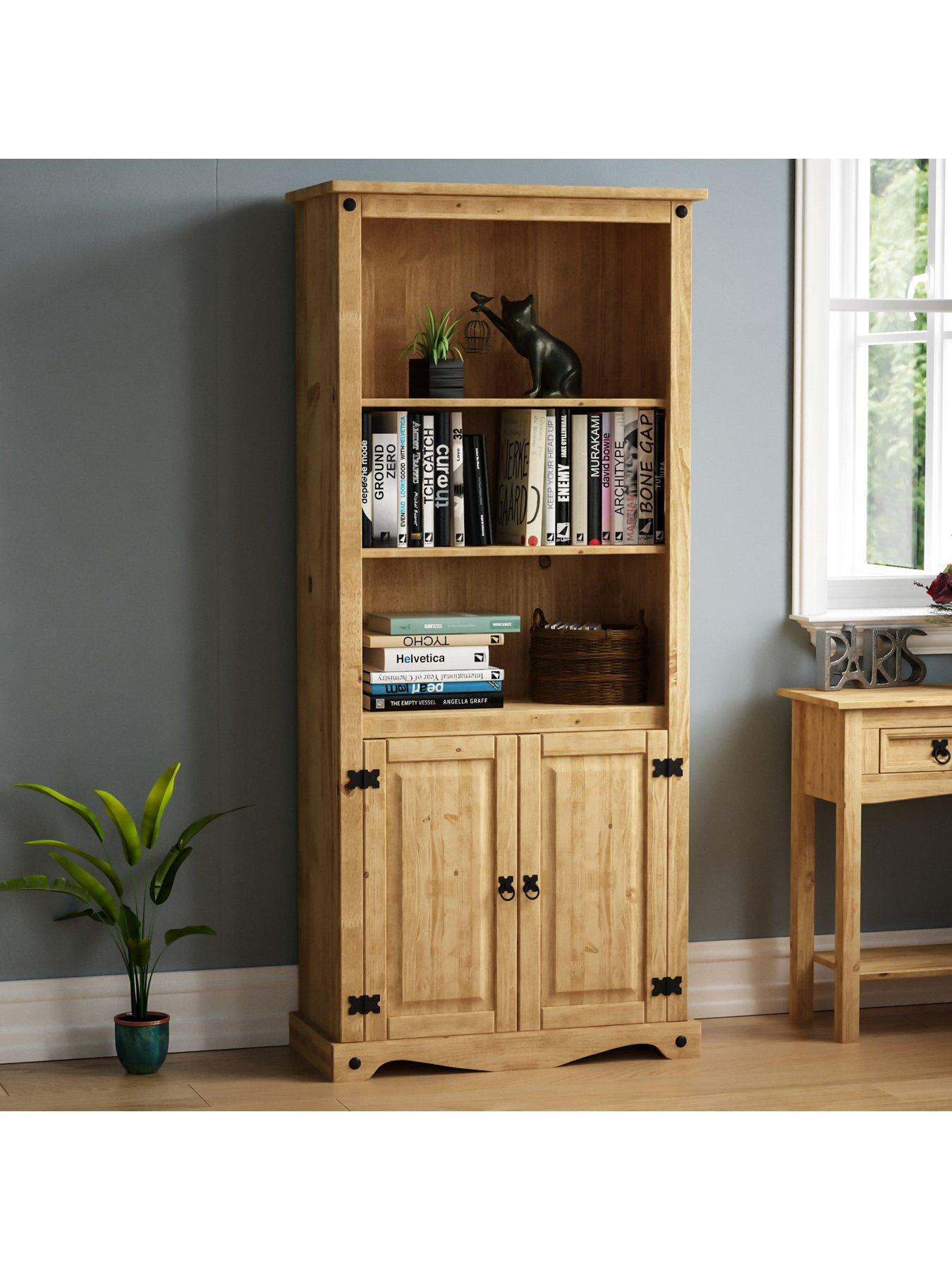 Vida Designs Corona Solid Pine 2 Door Bookcase