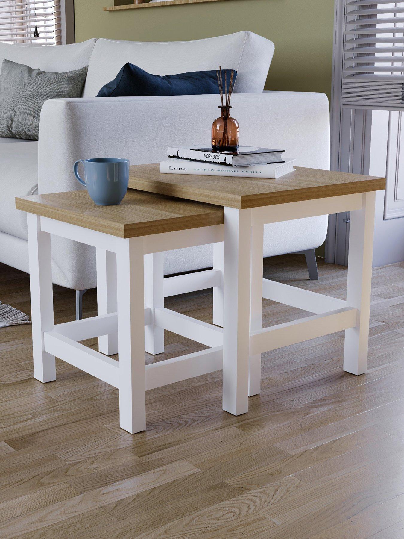 Image 1 of 6 of Vida Designs Arlington Nest Of Tables - White