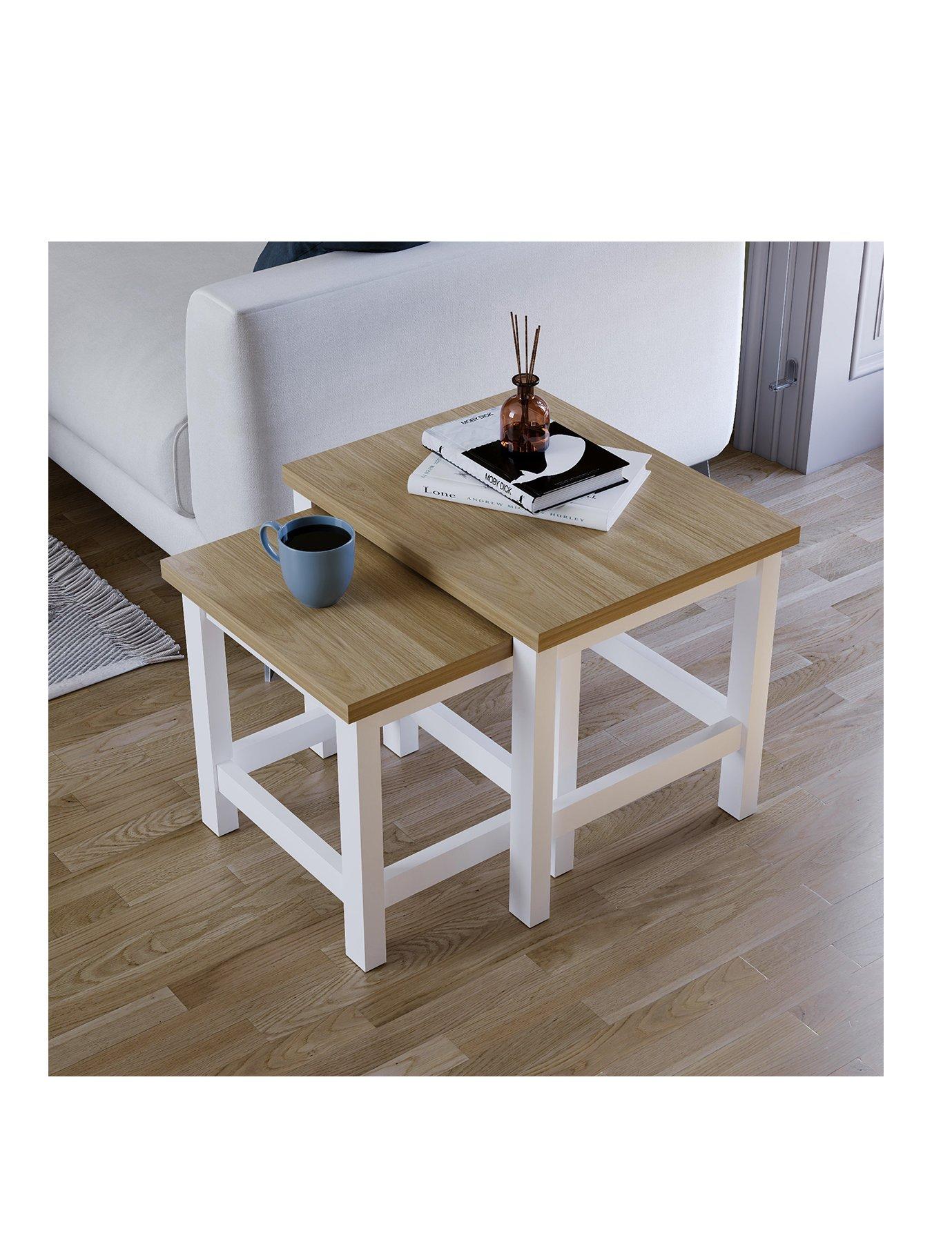 Image 3 of 6 of Vida Designs Arlington Nest Of Tables - White