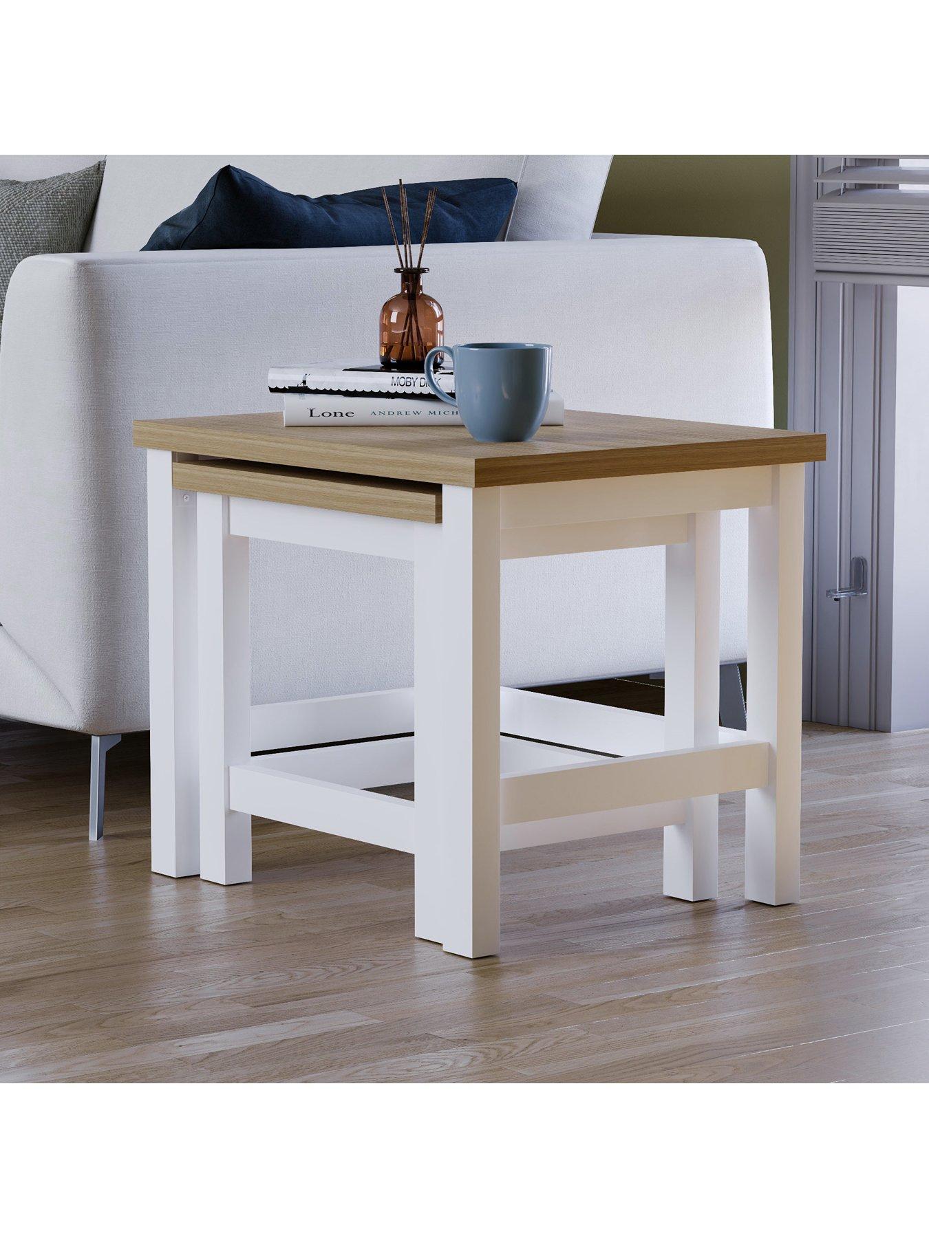 Image 4 of 6 of Vida Designs Arlington Nest Of Tables - White