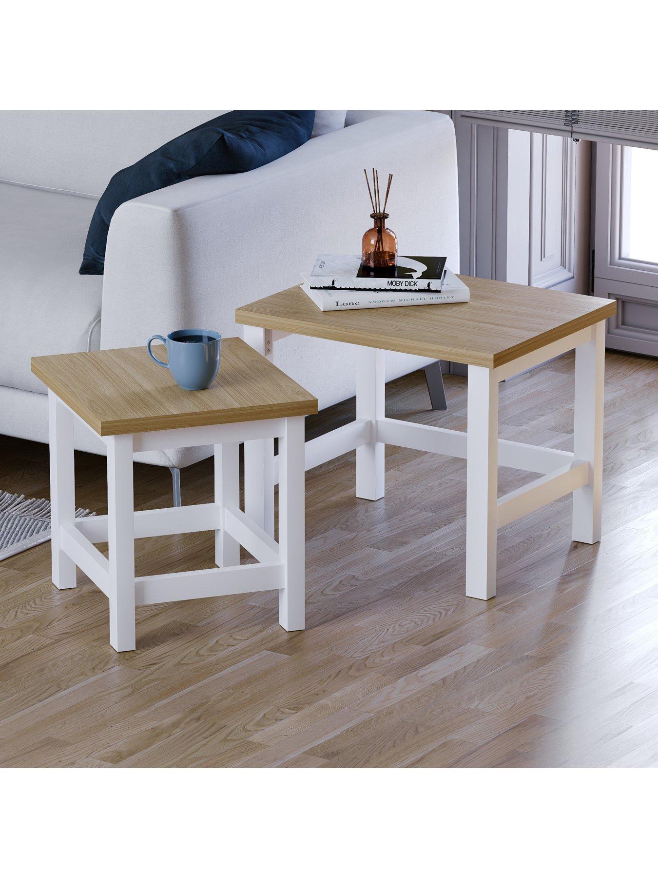 Image 5 of 6 of Vida Designs Arlington Nest Of Tables - White