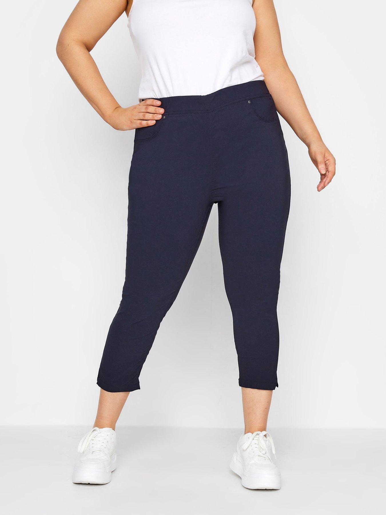 Yours Bengaline Crop Trouser - Navy