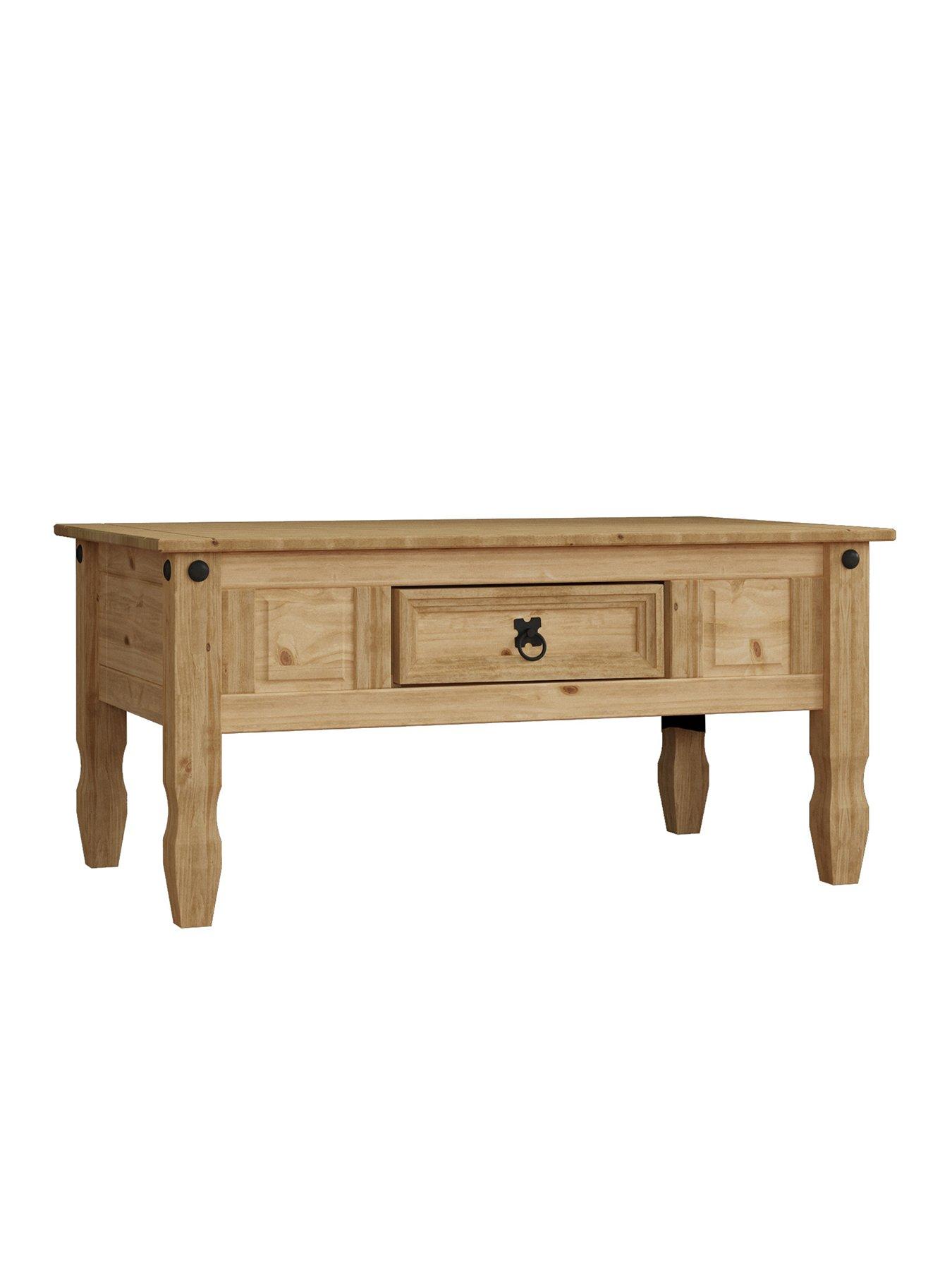  image of vida-designs-corona-solid-pine-1-drawer-coffee-table