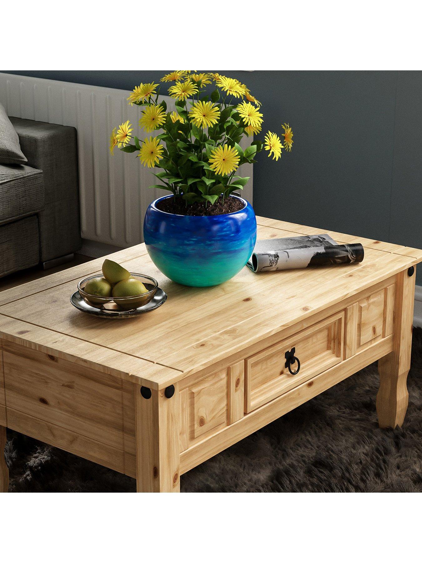  image of vida-designs-corona-solid-pine-1-drawer-coffee-table