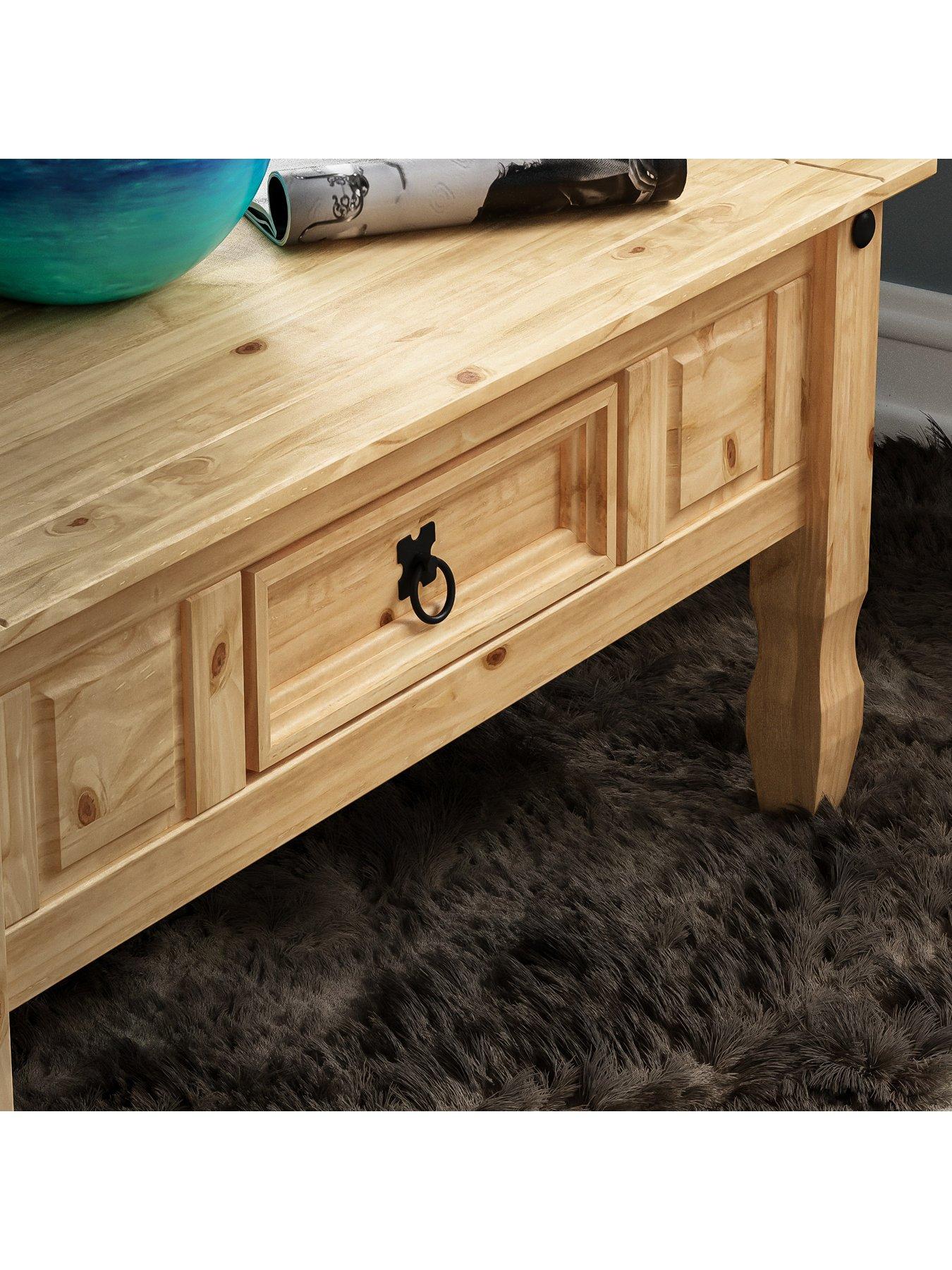  image of vida-designs-corona-solid-pine-1-drawer-coffee-table