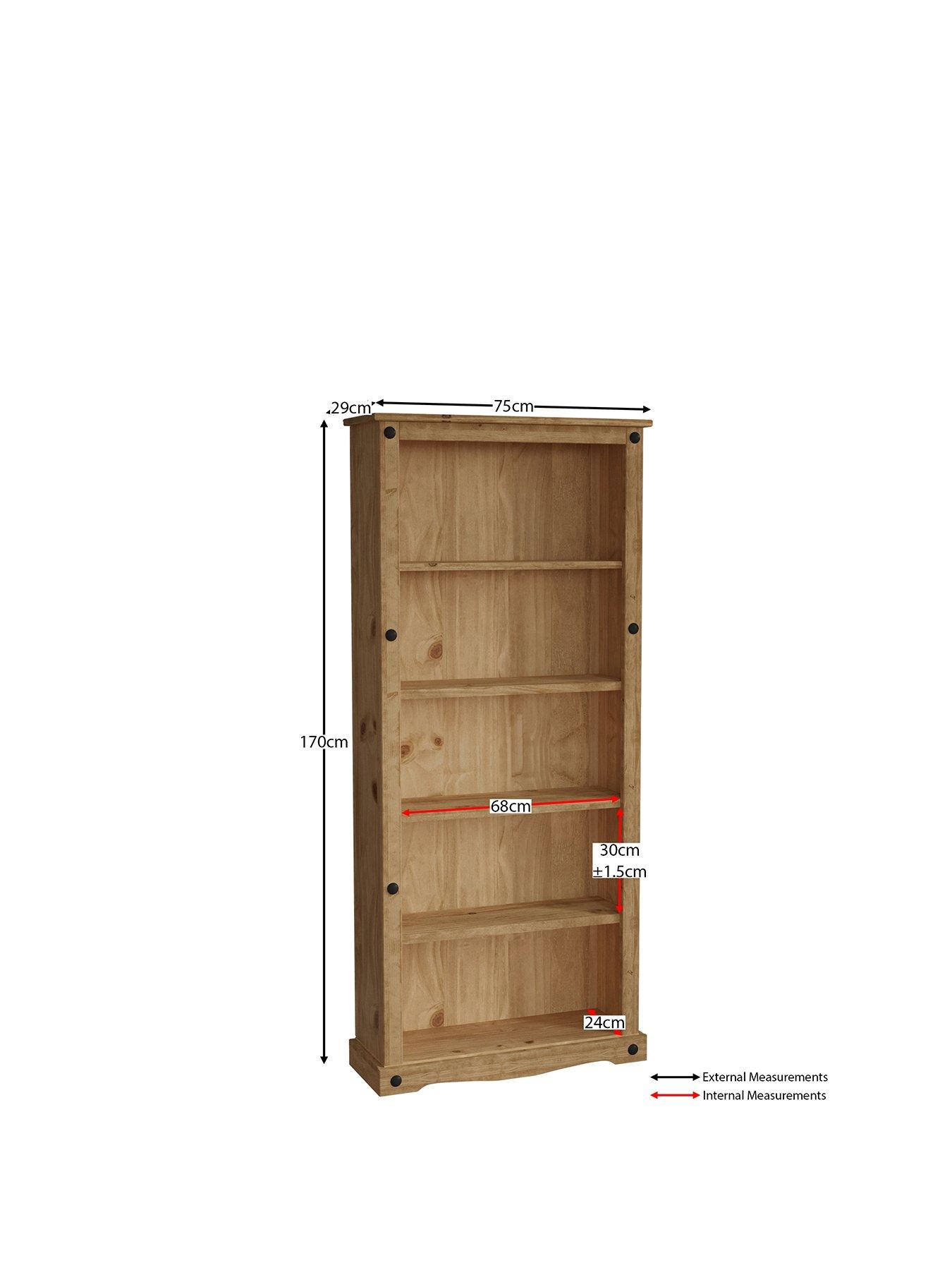 Image 3 of 6 of Vida Designs Corona Solid Pine Large Bookcase