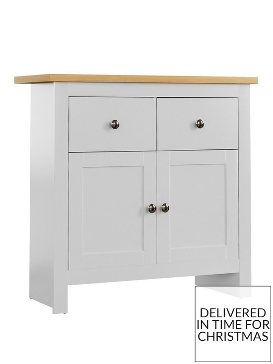 stillFront image of vida-designs-arlington-2-drawer-2-door-compact-sideboard-white