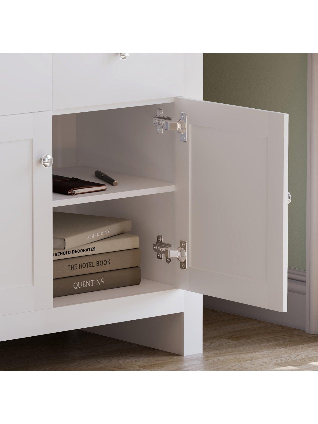 Image 4 of 6 of Vida Designs Arlington 2 Drawer, 2 Door Compact Sideboard - White