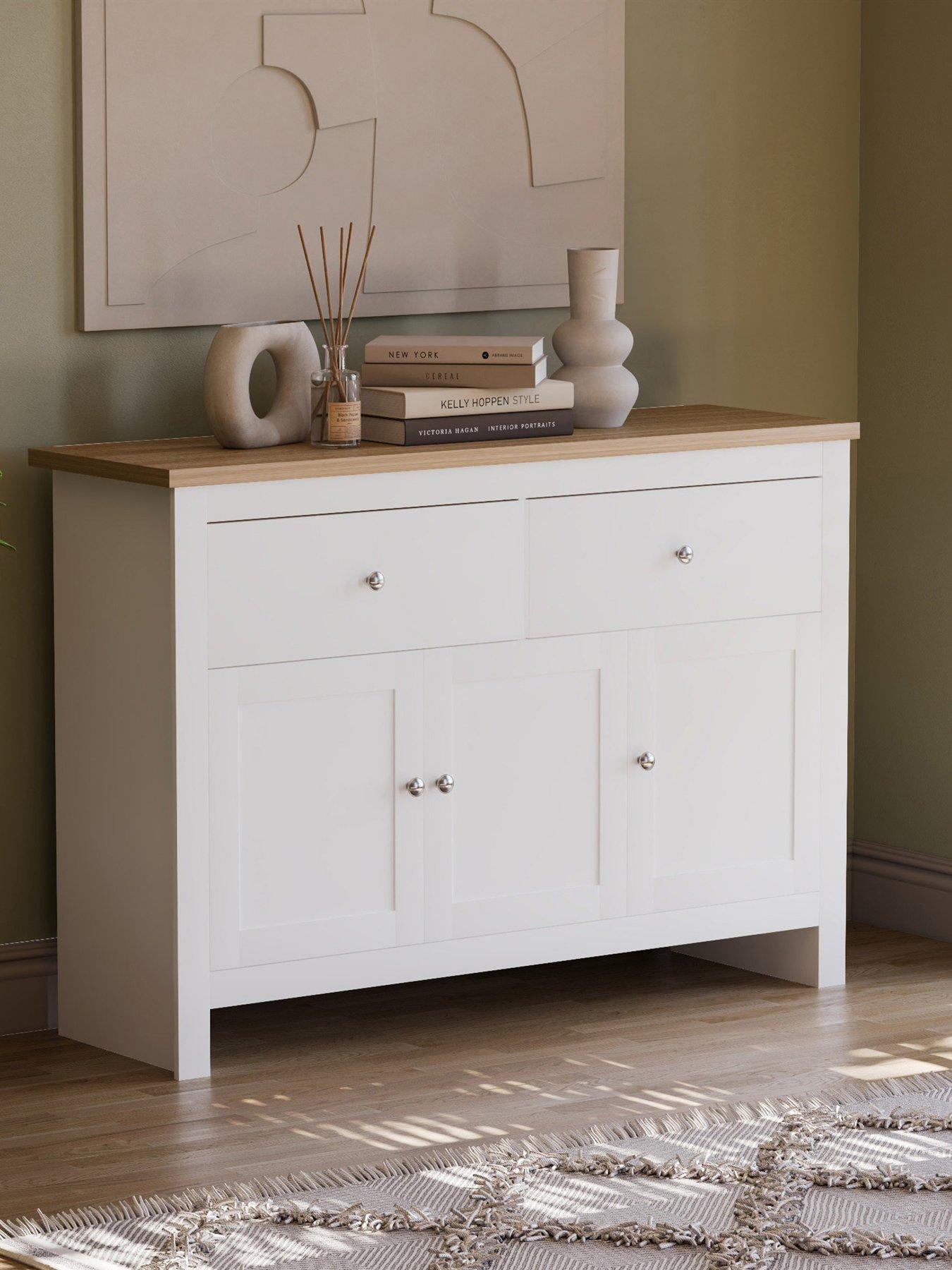 Image 1 of 6 of Vida Designs Arlington 2 Drawer, 3 Door Sideboard - White