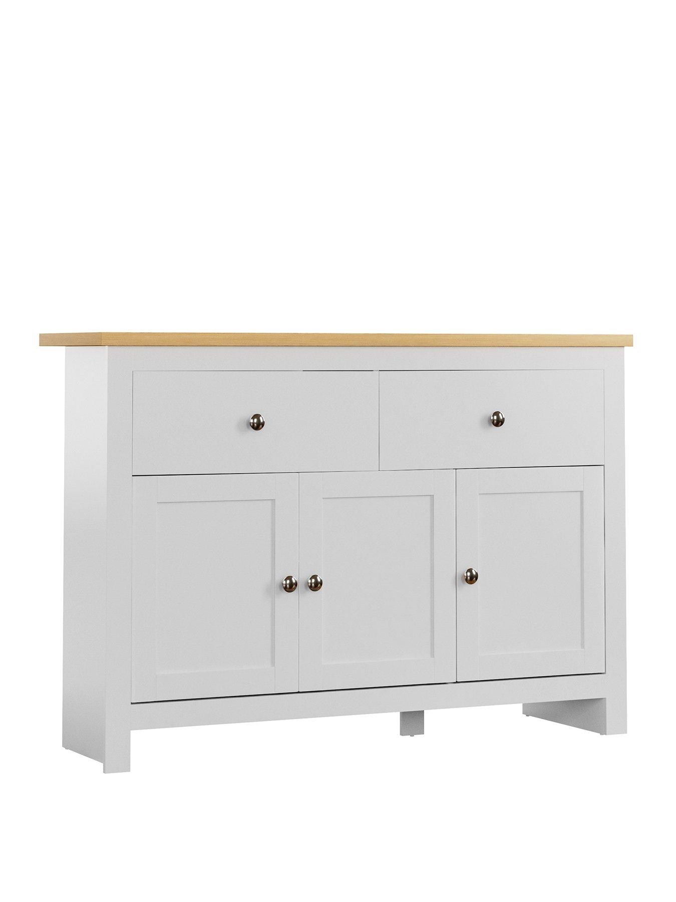 Image 2 of 6 of Vida Designs Arlington 2 Drawer, 3 Door Sideboard - White