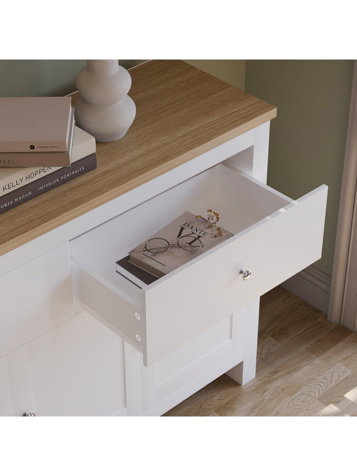Image 4 of 6 of Vida Designs Arlington 2 Drawer, 3 Door Sideboard - White