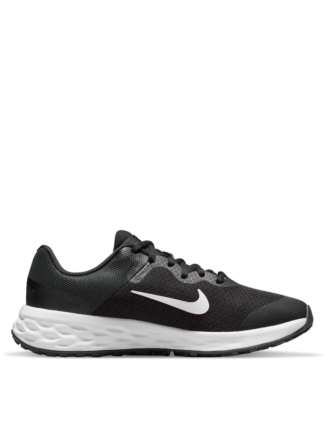 Nike Revolution 6 Junior Trainers Black White littlewoods