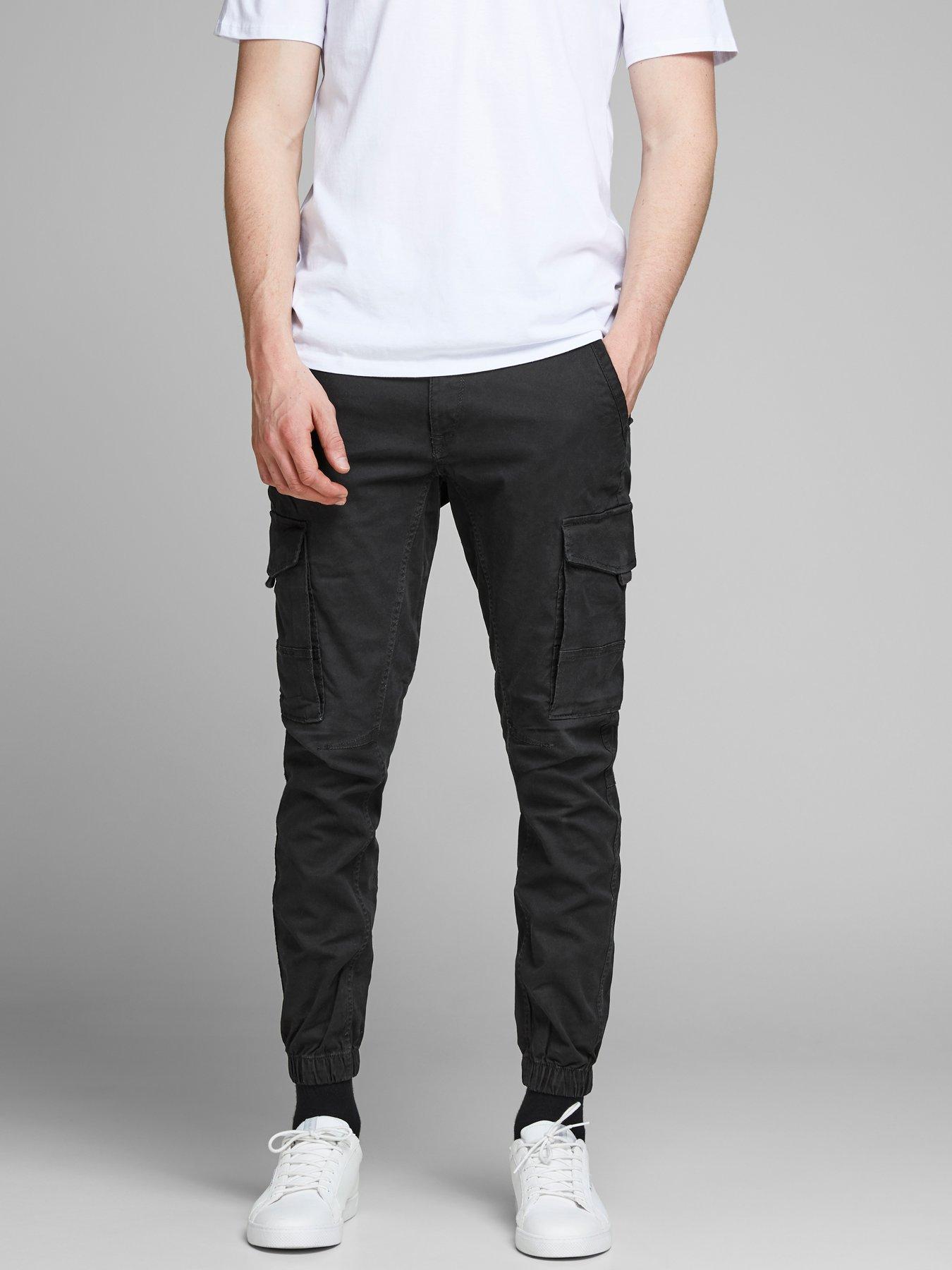 slim fit mens cargo trousers