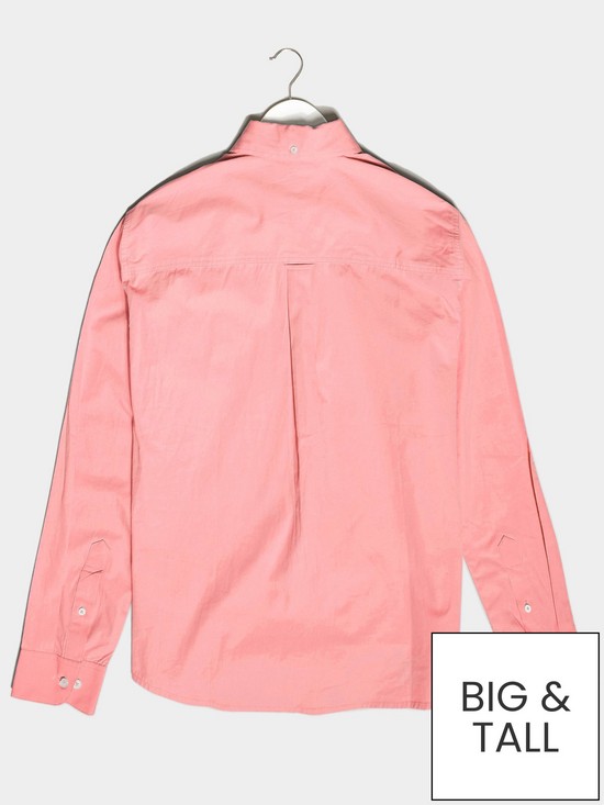 stillFront image of badrhino-essential-long-sleeve-oxford-shirt-pink