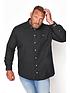  image of badrhino-essential-long-sleeve-poplin-shirt-black