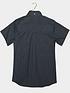  image of badrhino-essential-short-sleeve-poplin-shirt-black
