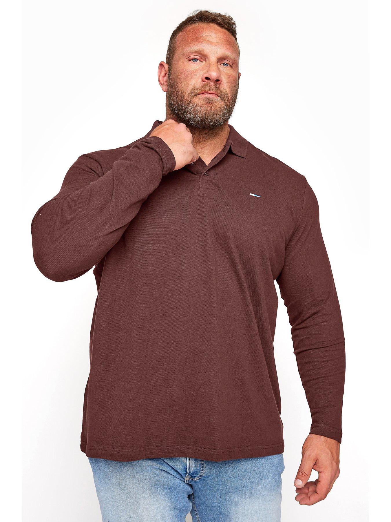 badrhino-essential-plain-long-sleeve-polo-shirt-dark-red