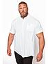  image of badrhino-essential-short-sleeve-oxford-shirt-white