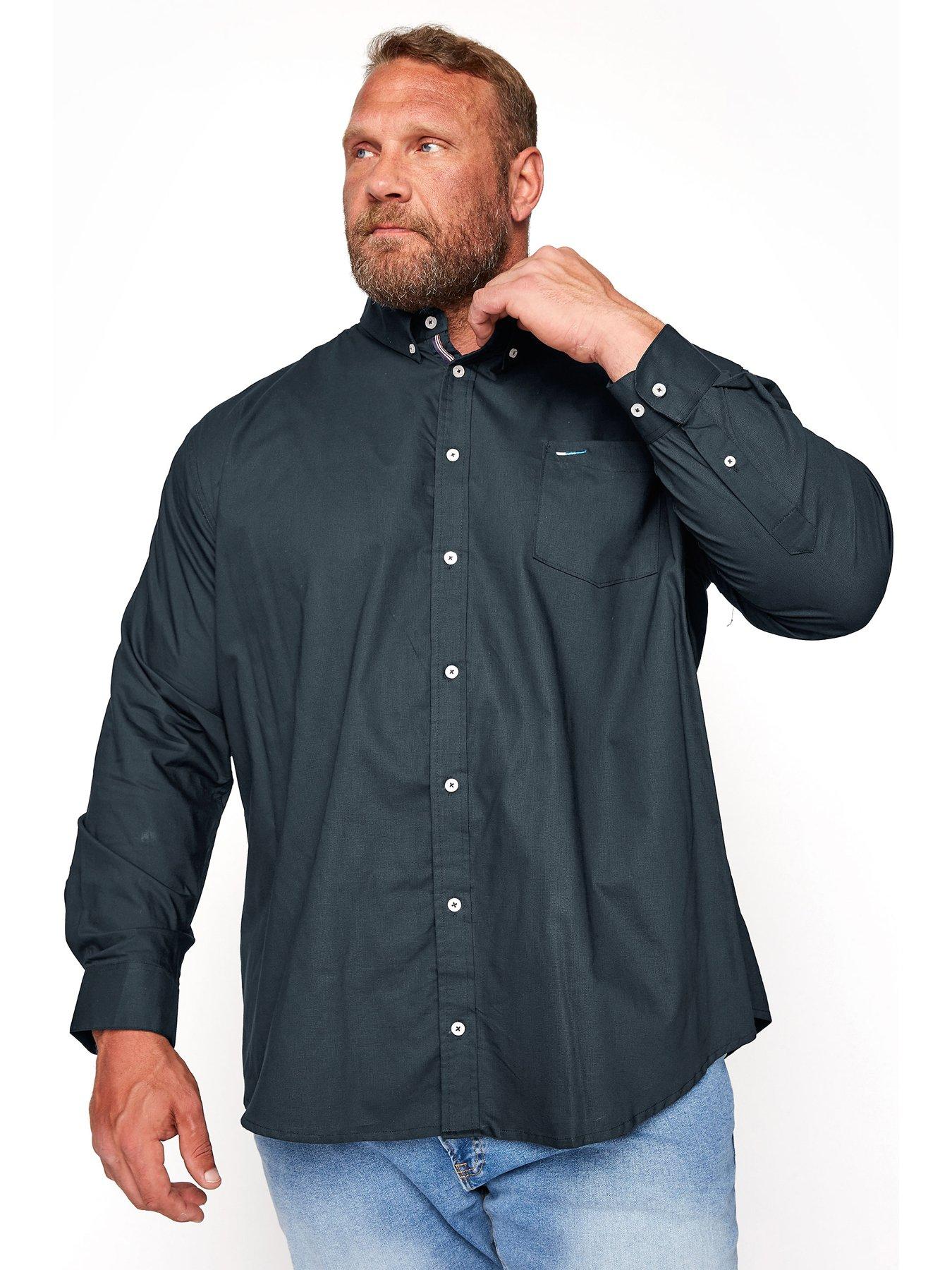 badrhino-essential-smart-long-sleeve-oxford-shirt-navy
