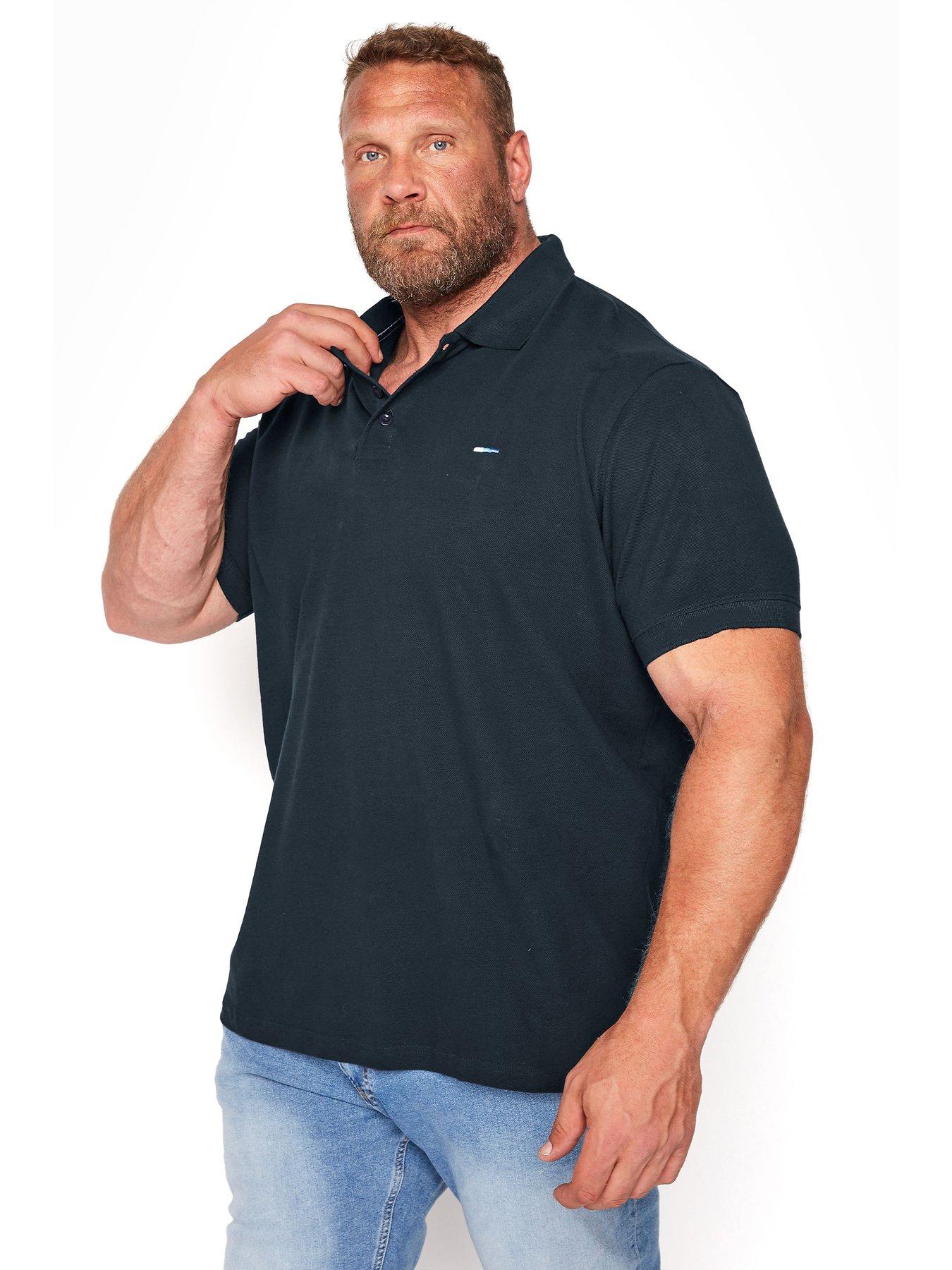 badrhino-essential-short-sleeve-plain-polo-shirt-navy