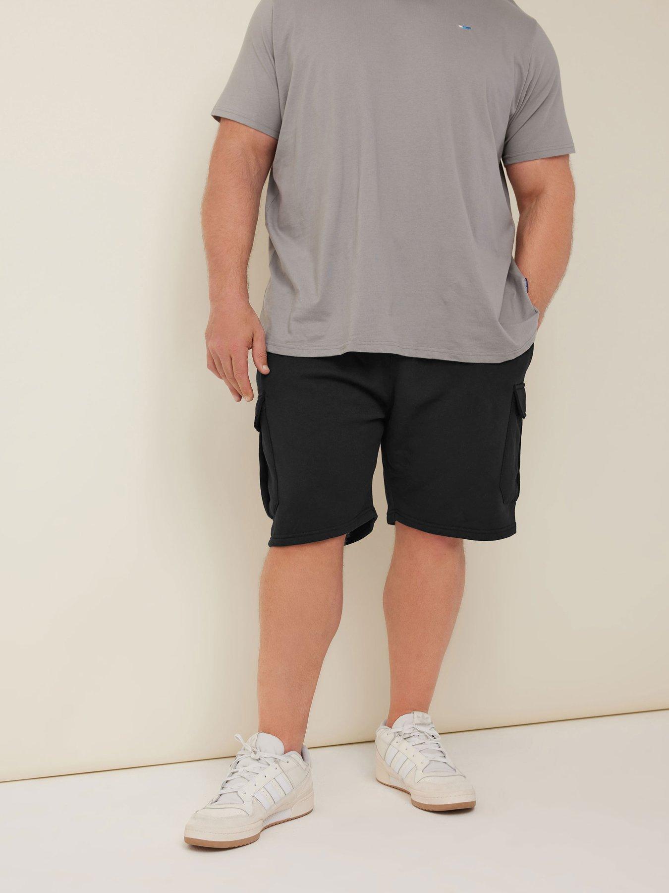BadRhino Essential Jersey Cargo Shorts - Black