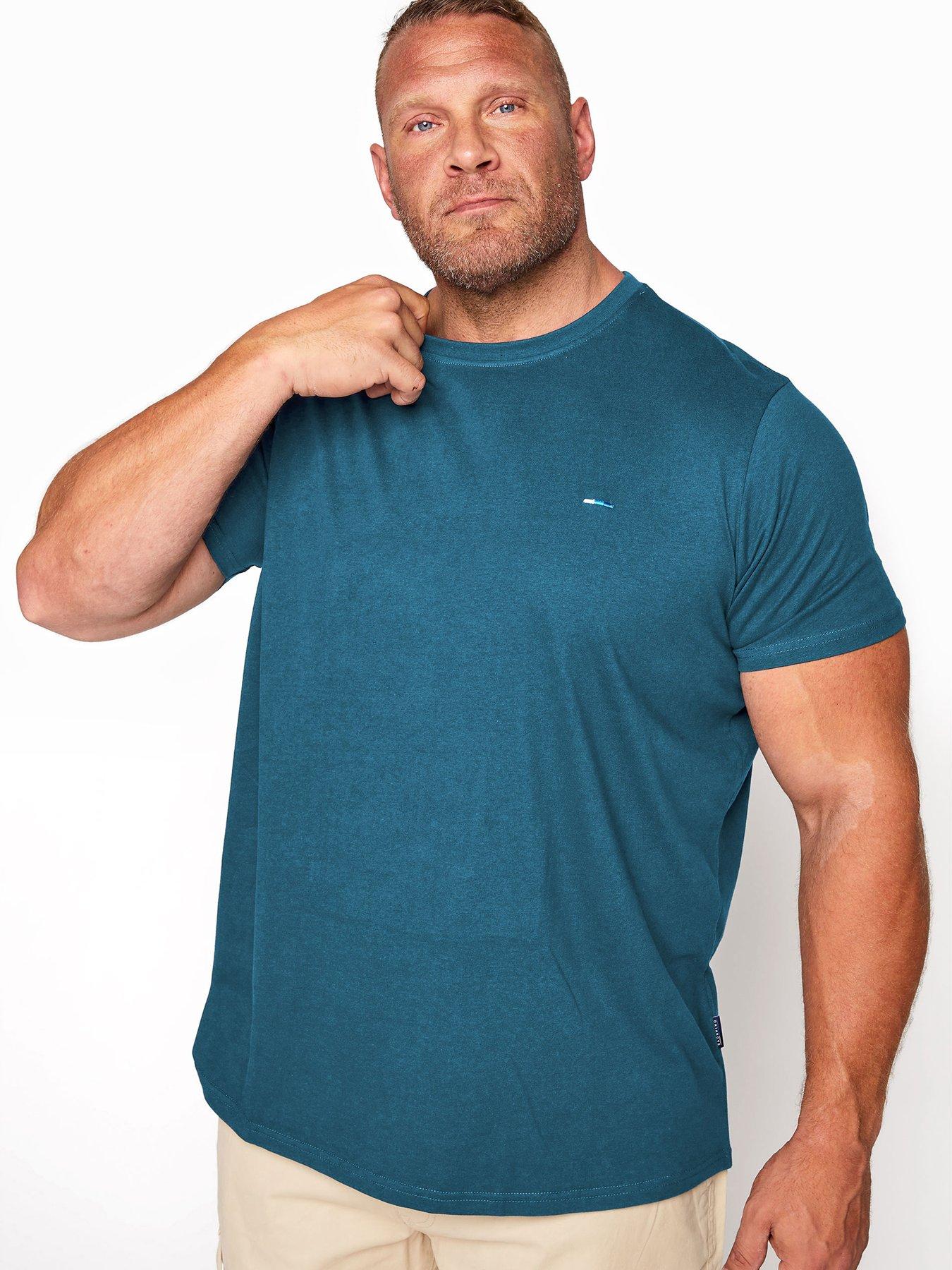 badrhino-plain-crew-neck-short-sleeve-t-shirt-blue