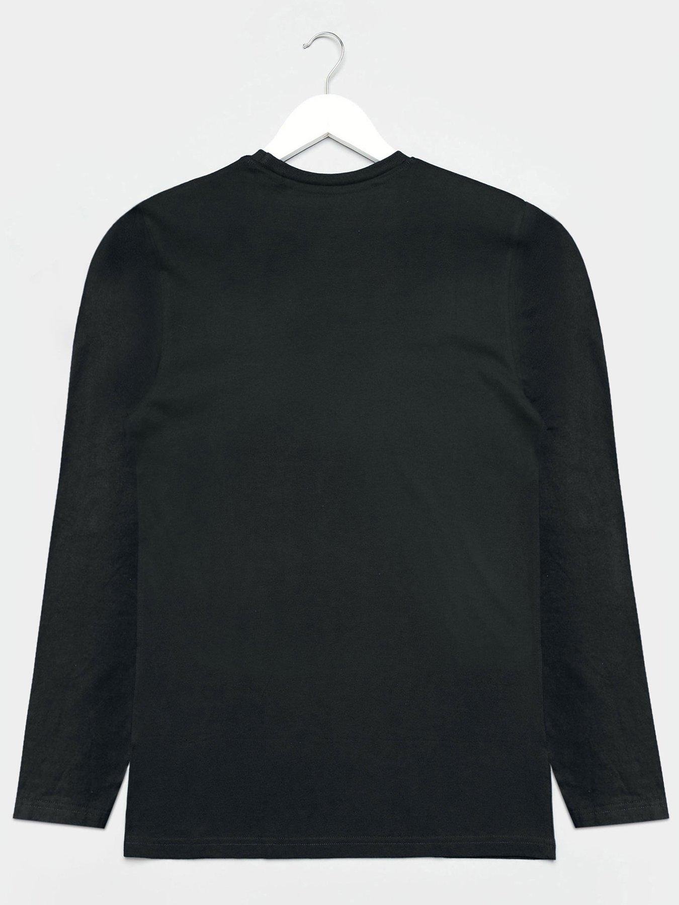 Image 2 of 2 of BadRhino Essential Plain Long Sleeve T-Shirt - Black