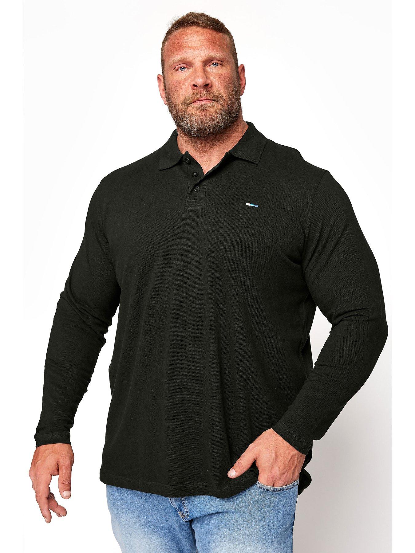 badrhino-essential-plain-long-sleeve-polo-shirt-black