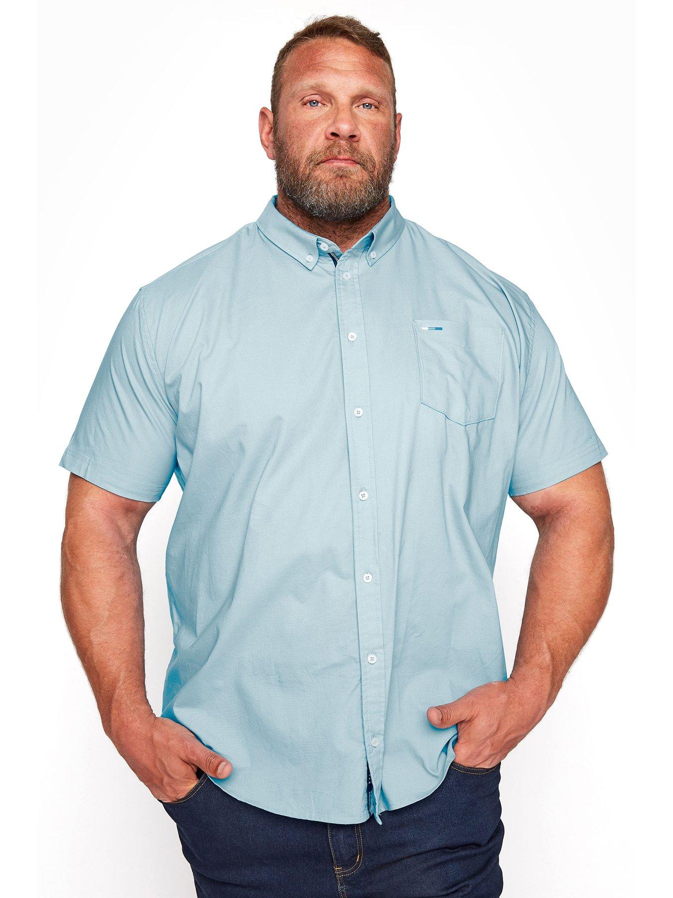badrhino-essential-short-sleeve-poplin-shirt-blue