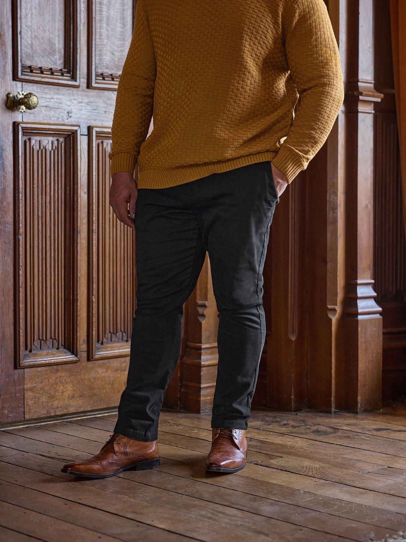  image of badrhino-essential-chino-trousers-black