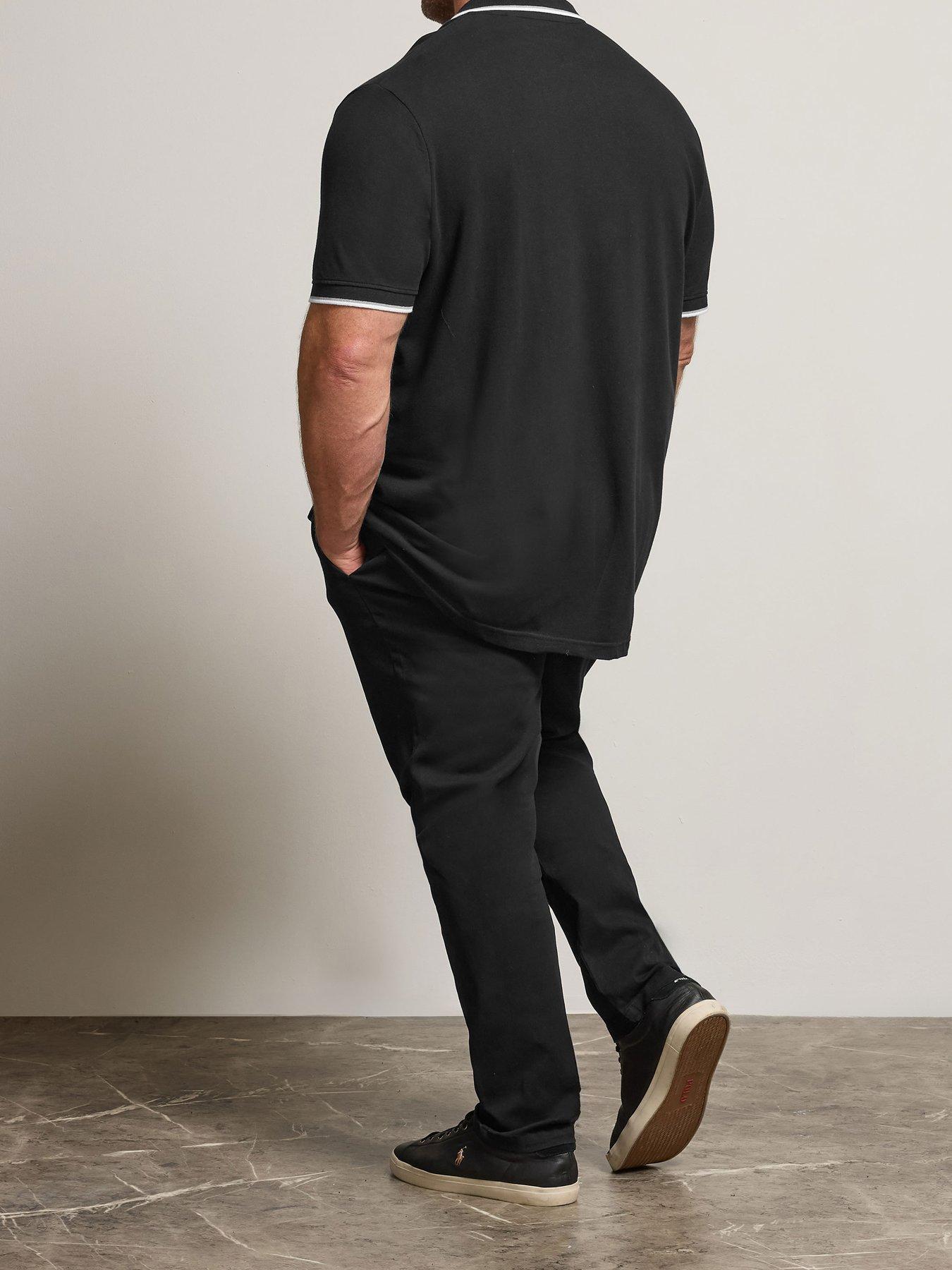  image of badrhino-essential-chino-trousers-black