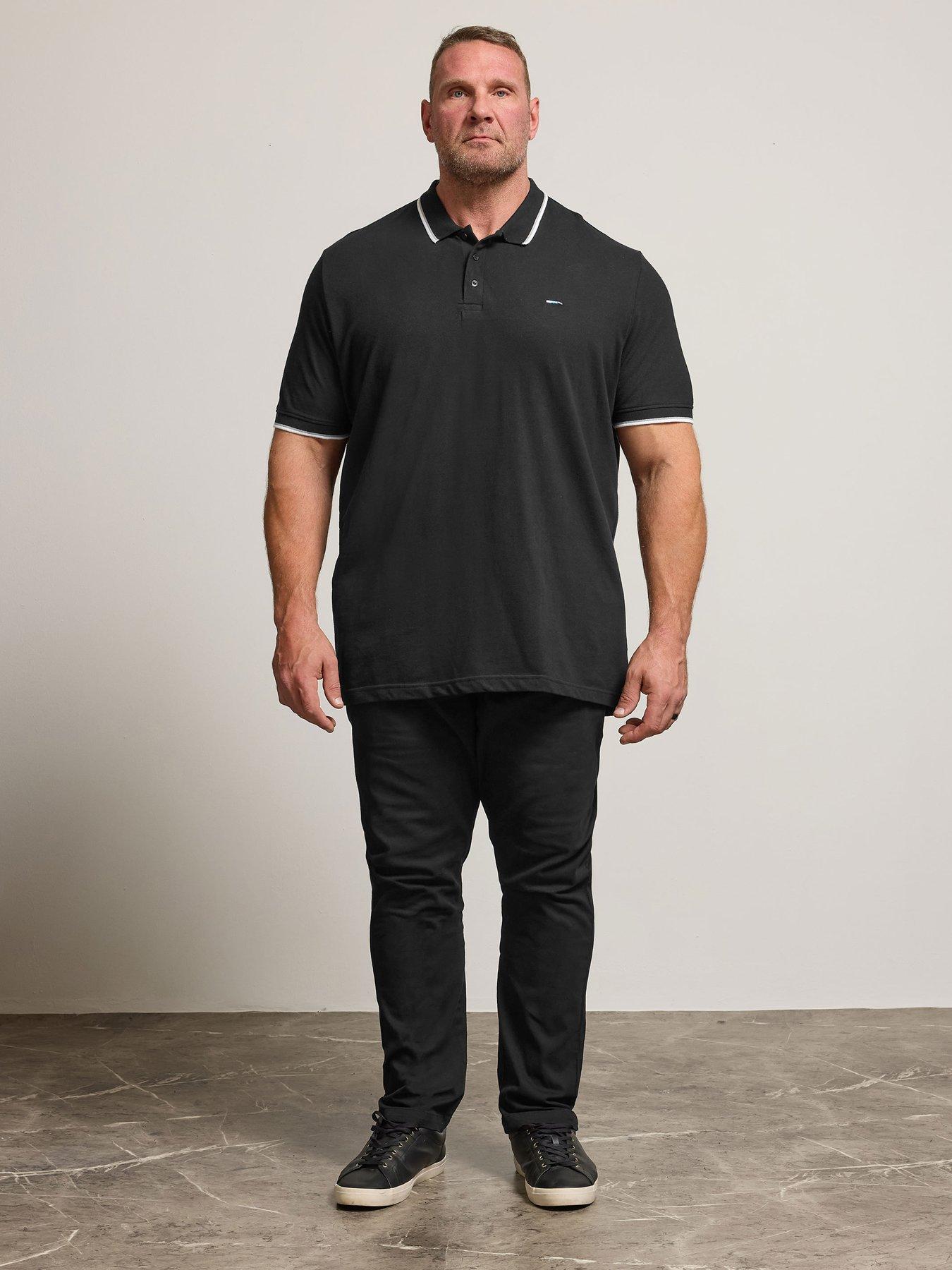  image of badrhino-essential-chino-trousers-black