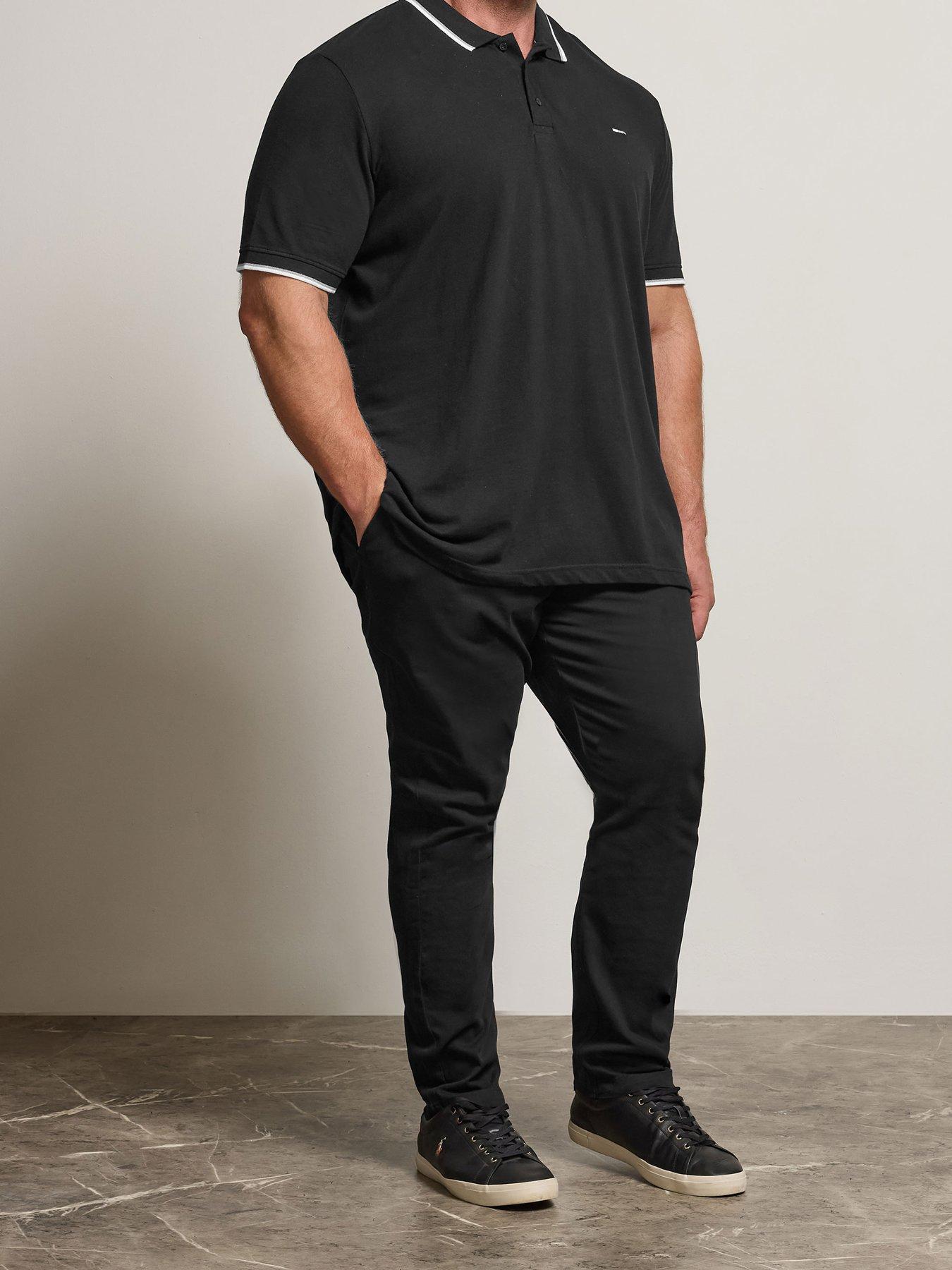  image of badrhino-essential-chino-trousers-black