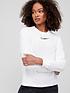  image of nike-nswnbsppatch-long-sleevenbspboxy-top-white