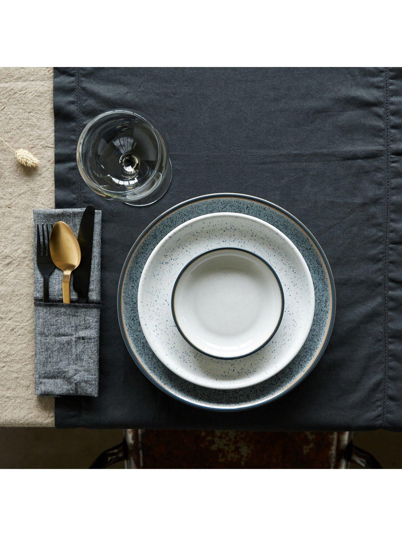  image of denby-studio-grey-4-piece-coupe-dinner-plate-set