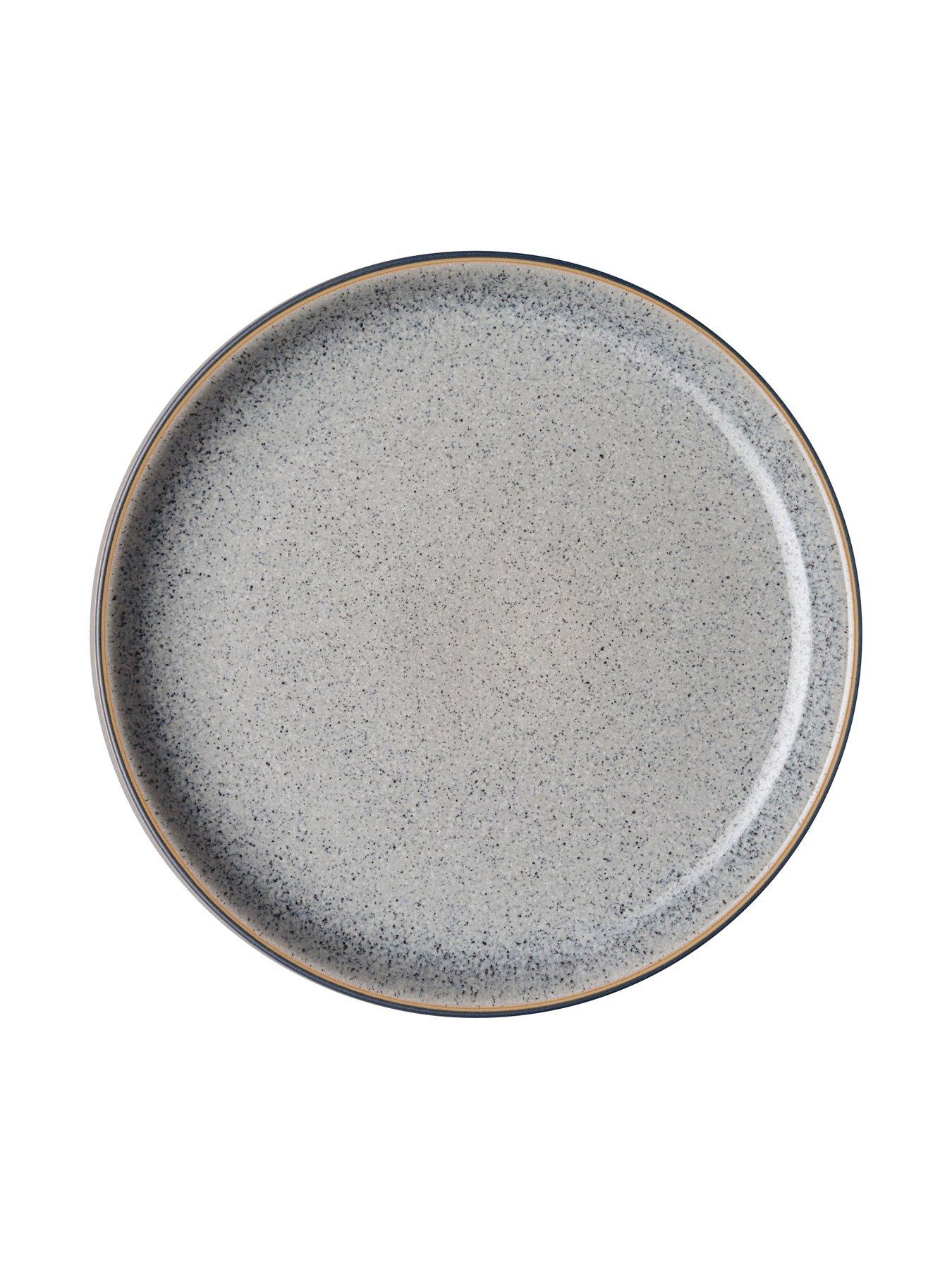 image of denby-studio-grey-4-piece-coupe-dinner-plate-set