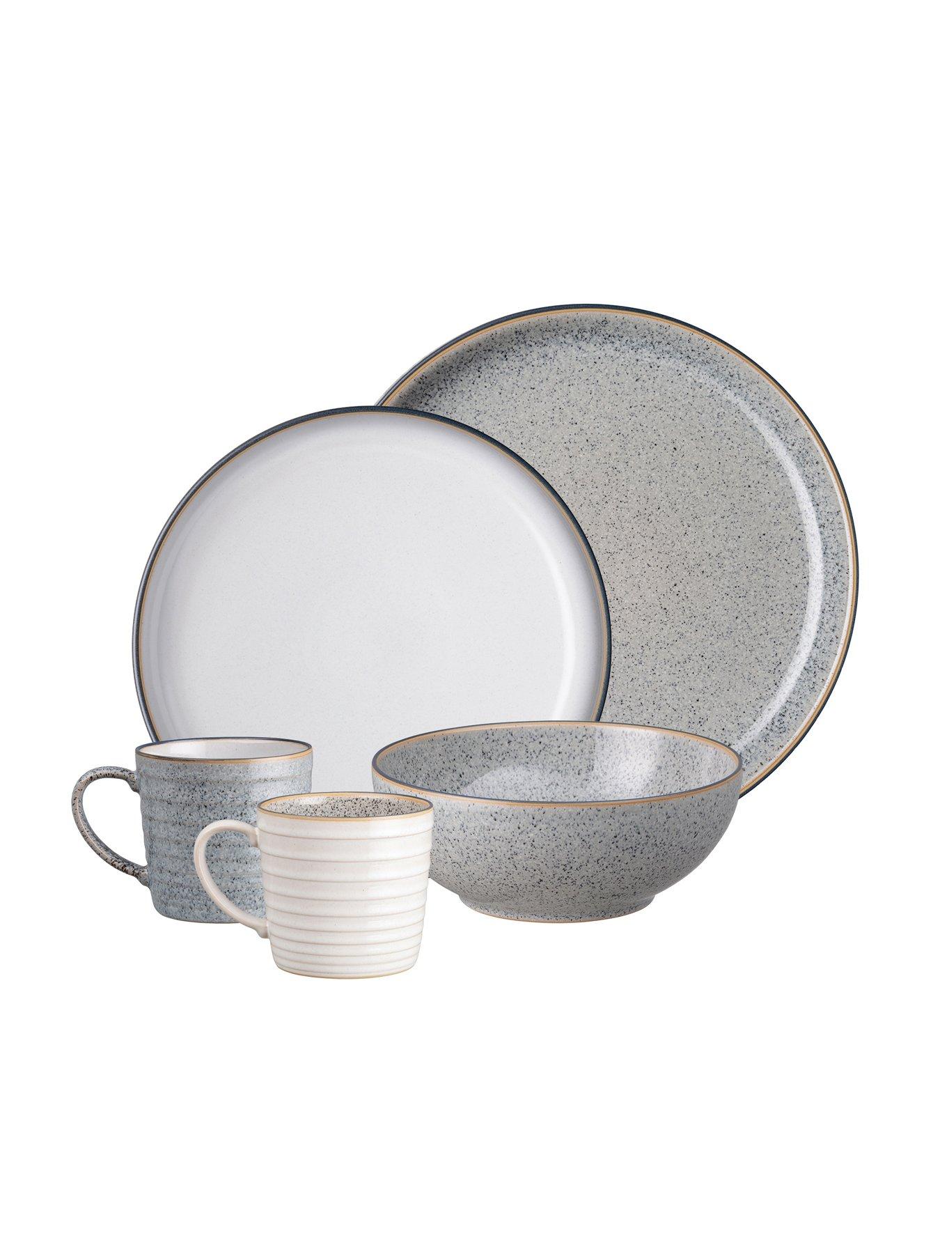 Denby Studio 16 Piece Dinnerware Set - Gray