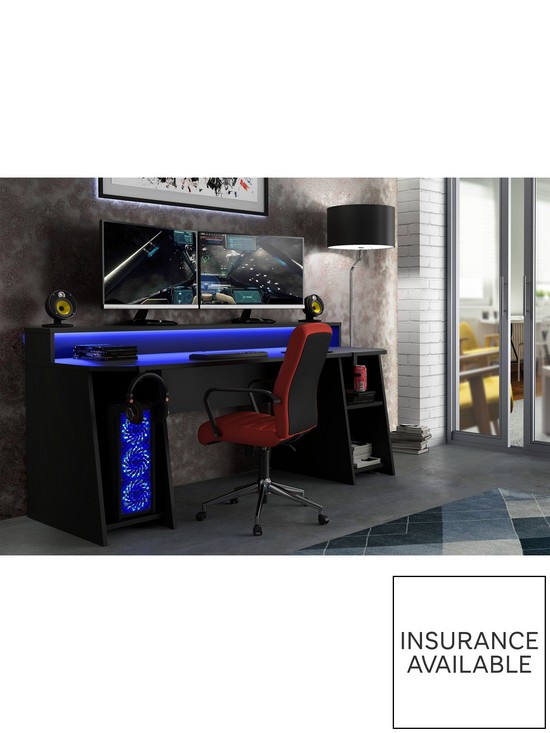 stillFront image of very-home-tezaur-gaming-desk-with-colour-changing-lighting
