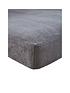  image of everyday-collection-teddy-fleece-fitted-bed-sheet-grey
