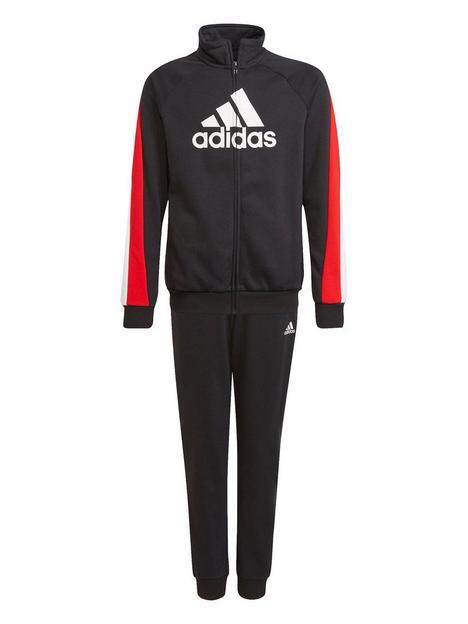 adidas-junior-boys-badge-of-sport-cotton-tracksuit-redwhite