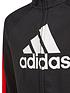  image of adidas-junior-boys-badge-of-sport-cotton-tracksuit-redwhite