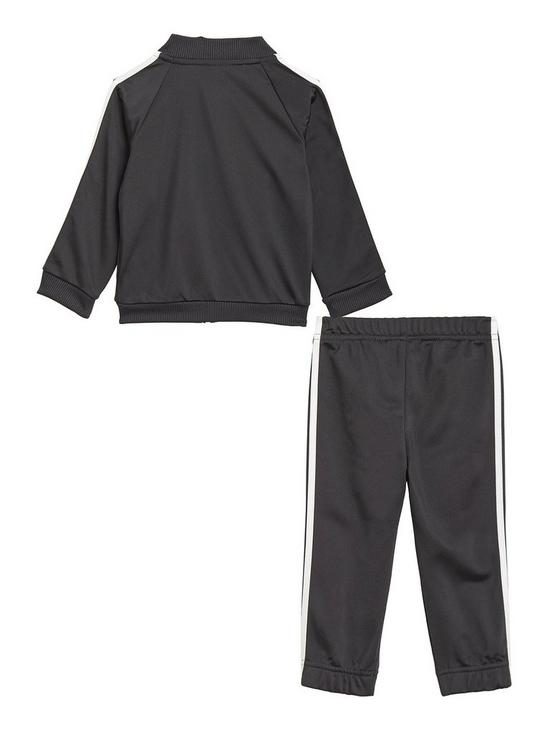 back image of adidas-infant-unisexnbsp3-stripes-tricotnbsptracksuitnbsp--blackwhite