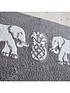  image of pineapple-elephant-embroiderednbsp100-cotton-bath-mat-in-grey