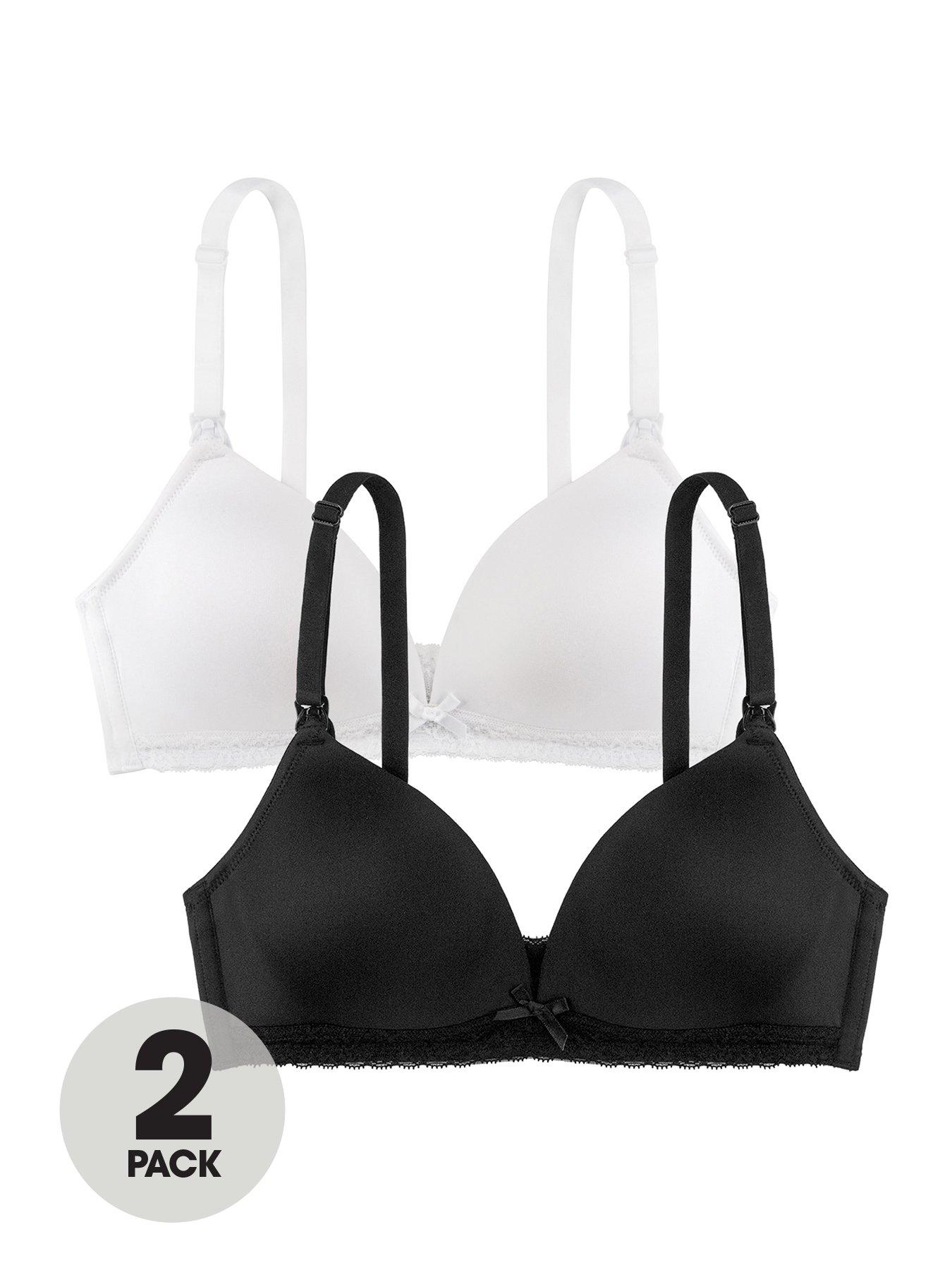 Image 1 of 4 of DORINA May 2 Pack Light Padded Nursing Bra - Black/white