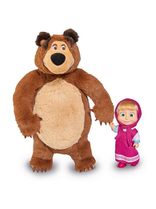 front image of masha-the-bear-masha-set-plushbear-doll-small