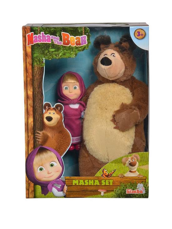 stillFront image of masha-the-bear-masha-set-plushbear-doll-small