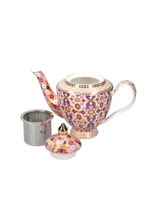 stillFront image of maxwell-williams-kasbah-porcelain-teapot-with-infuser-in-rose
